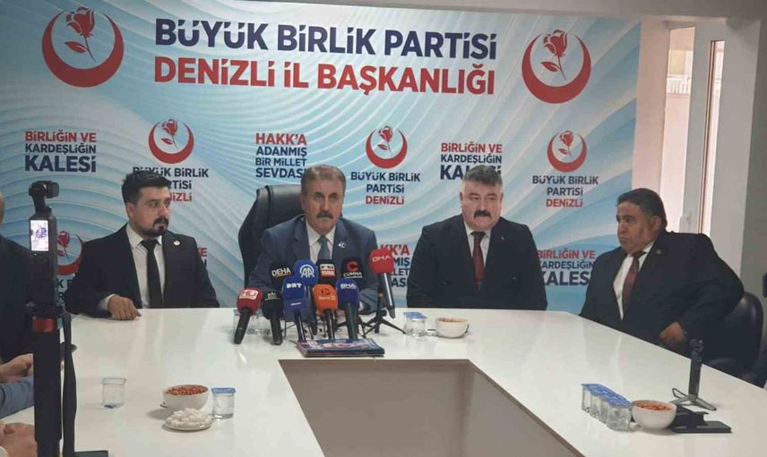 Denizli’de BBP lideri Mustafa Destici: şehadet soruşturmasında hakikat ortaya çıkana kadar takipçi olacağız