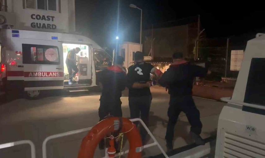 marmaris açıklarında denizde müdahale: yaralı yolcu kıyıya ulaştırıldı
