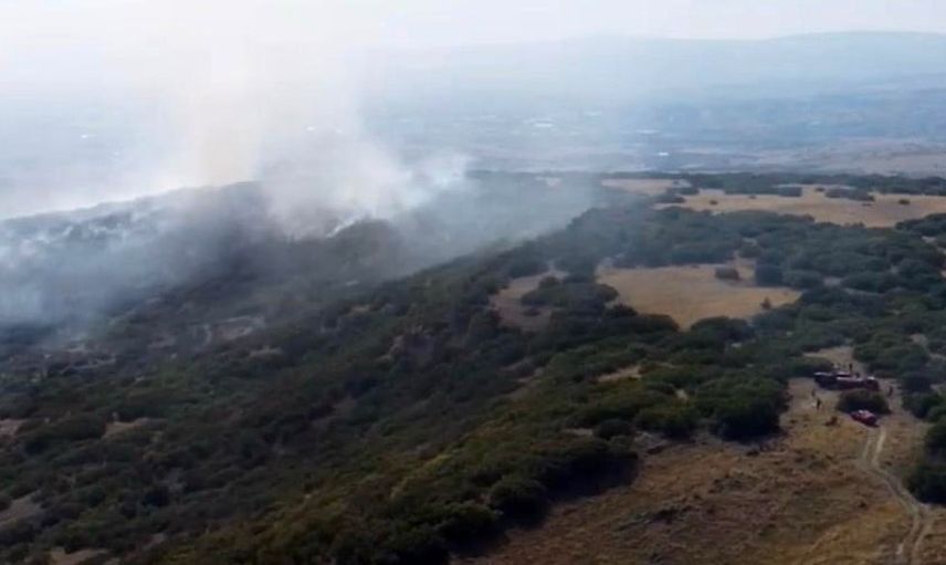 Kahramankazan'da rüzgarla yayılan orman yangını ekiplerin çalışmasıyla kontrol altına alındı