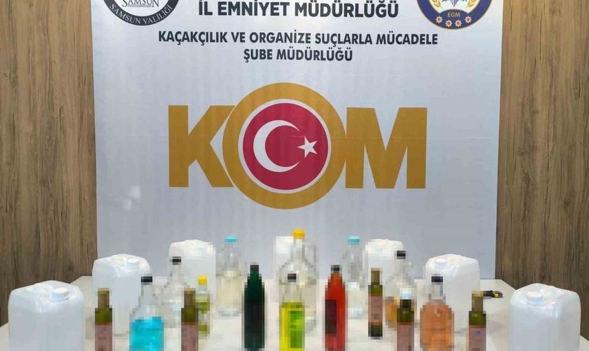 Samsun'da kaçakçılığa darbe: Atakum'da 35 litre etil alkol ve çok sayıda aparat ele geçirildi