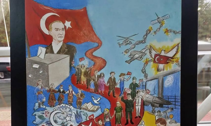 Cumhuriyetin 103. yılına sanatla yanıt: Düzce'den Türkiye üçüncülüğü
