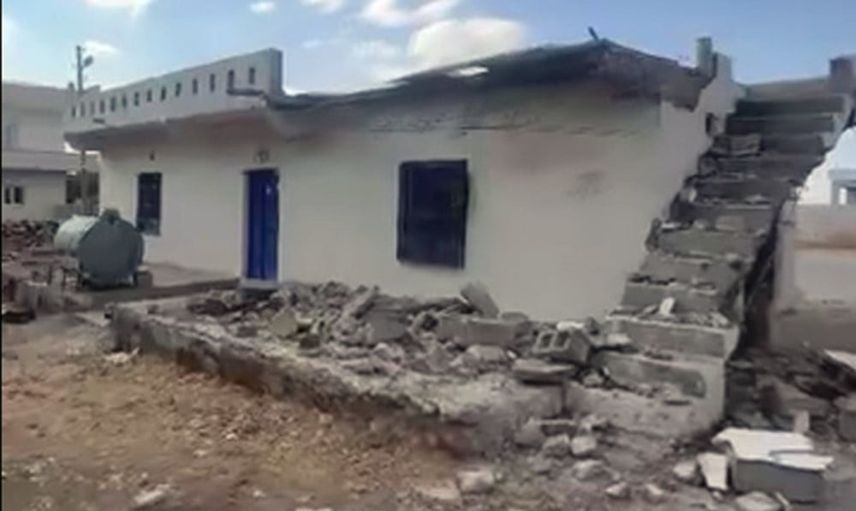 Hilvan'da sarsıntı Gölcük Mahallesi'nde bir evi kullanılamaz kıldı
