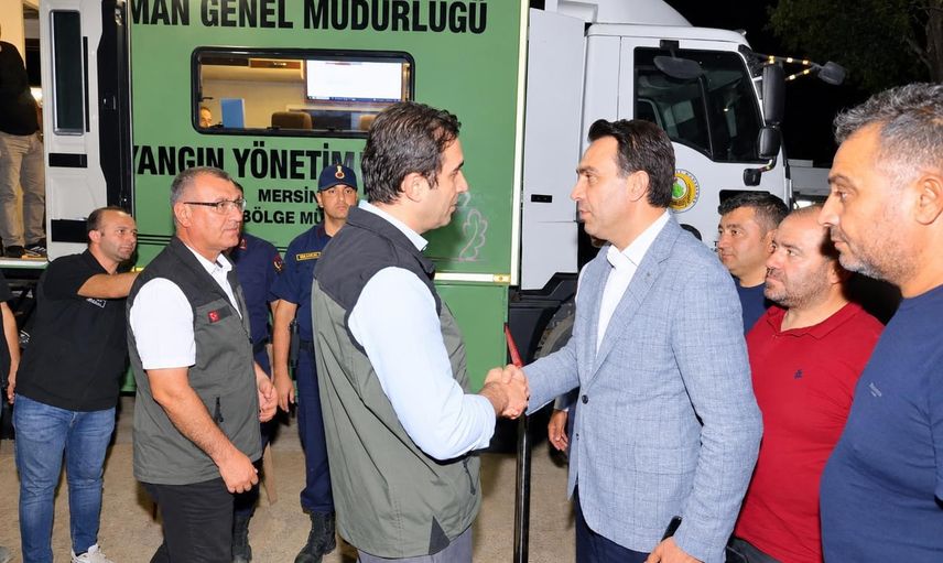 aldemir: devlet tüm imkanlarıyla bozyazı yangınında sahada
