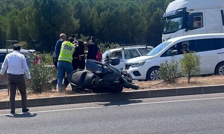 Narkotik kontrolünü atlatmaya çalışan motosikletli ters yönde yakalandı
