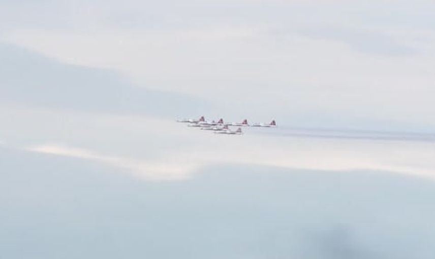 Ankara semalarında Türk Yıldızları'ndan prova gösterisi
