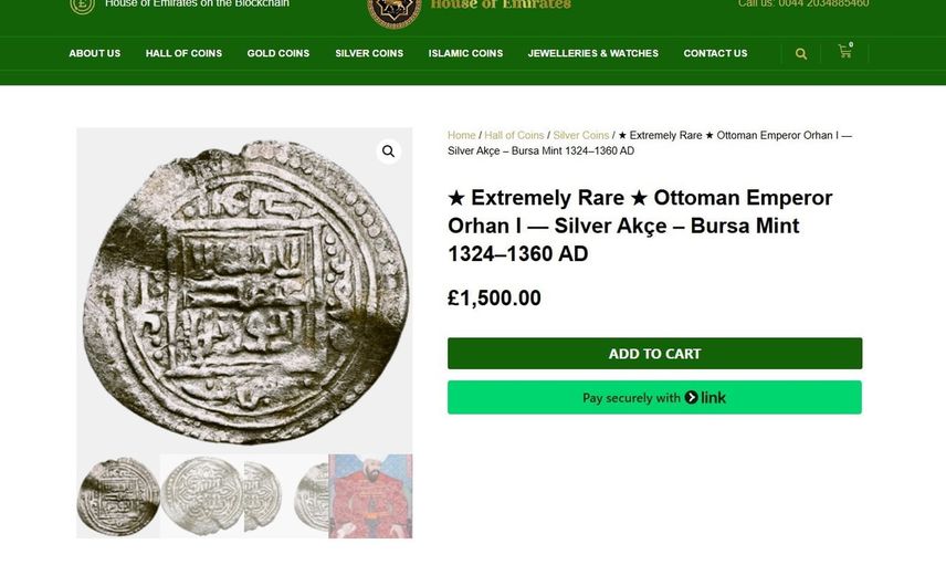 Londra’da satışa çıkan Bursa darphanesi akçesi Osmanlı’nın erken dönem yapısını yansıtıyor