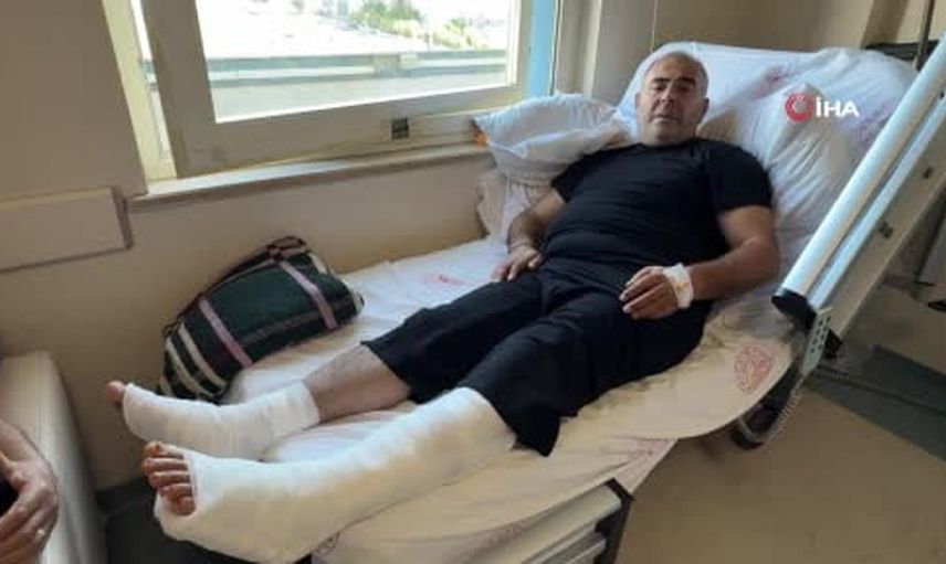 Kamyon alev alınca sürücü aracı bariyerlere sürerek yolcuları korudu