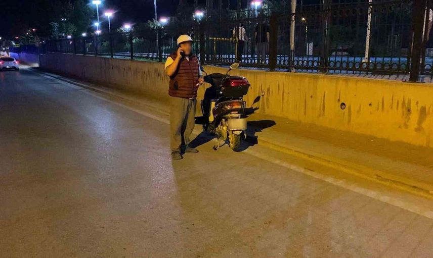 denetimde yakalanan elektrikli motosiklet sürücüsüne 52 bin 719 lira ceza ve iki yıllık el koyma