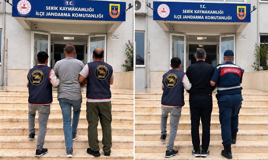 Serik'te bir yıldır izlenen iki hükümlü jandarmanın operasyonuyla yakalandı