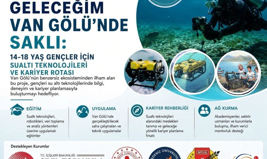 Gençlerin Van Gölü'nde MicroROV ile sualtı keşfi
