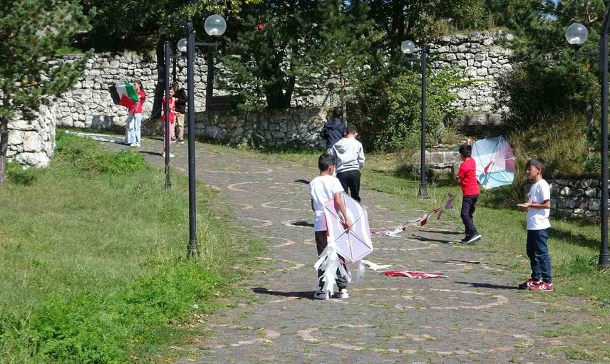 Ardahan'da çocuklardan barış uçurtmaları Gazze için gökyüzüne umut