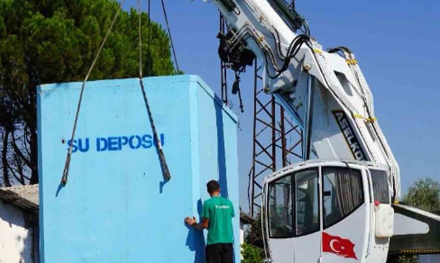 Menteşe kırsalinde 50 tonluk modüler depolarla su arzı güçlendiriliyor