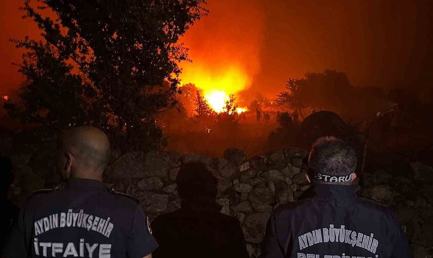 Itfaiye Mutaflar'ı korumak için arazözlerle set kurdu