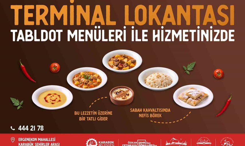 Karabük terminalinde yenilenen lokanta ekonomik tabldotla yolcuların yanında