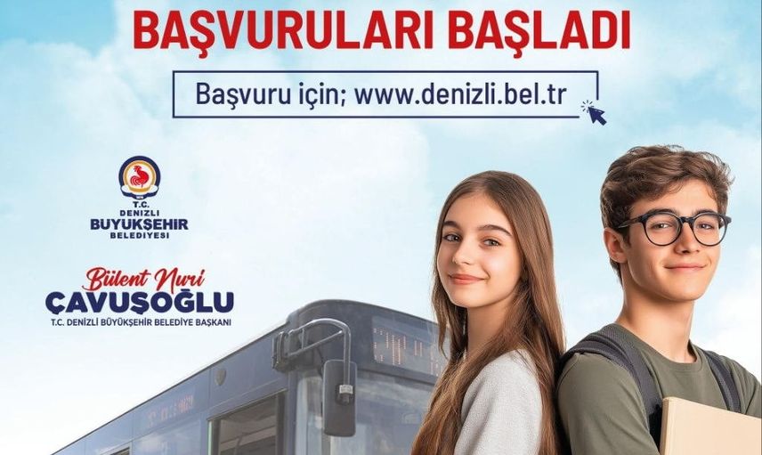 Öğrencilere aylık 44 binişlik kart: Denizli'de ulaşım desteği başvuruları başladı