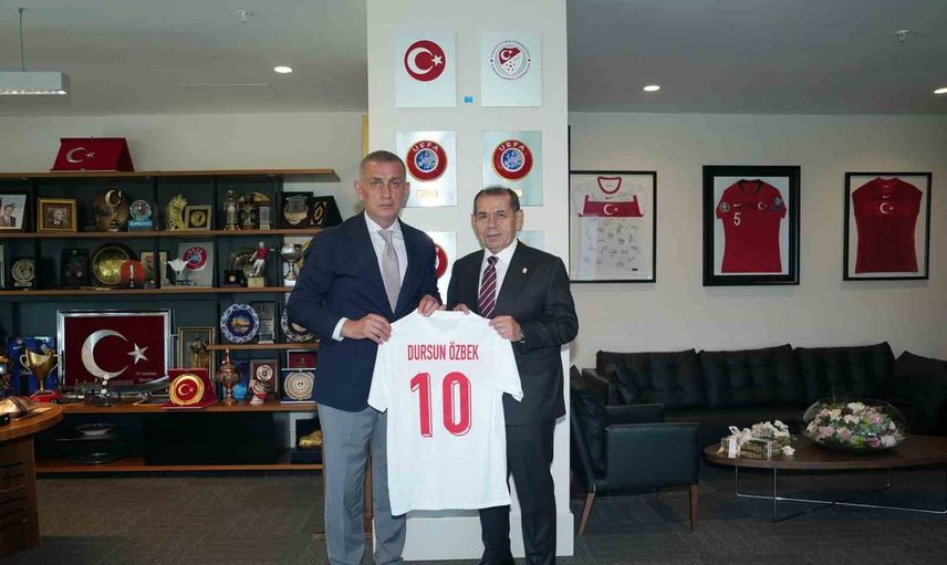 Dursun Özbek'ten TFF başkanı İbrahim Ethem Hacıosmanoğlu'na nezaket ziyareti