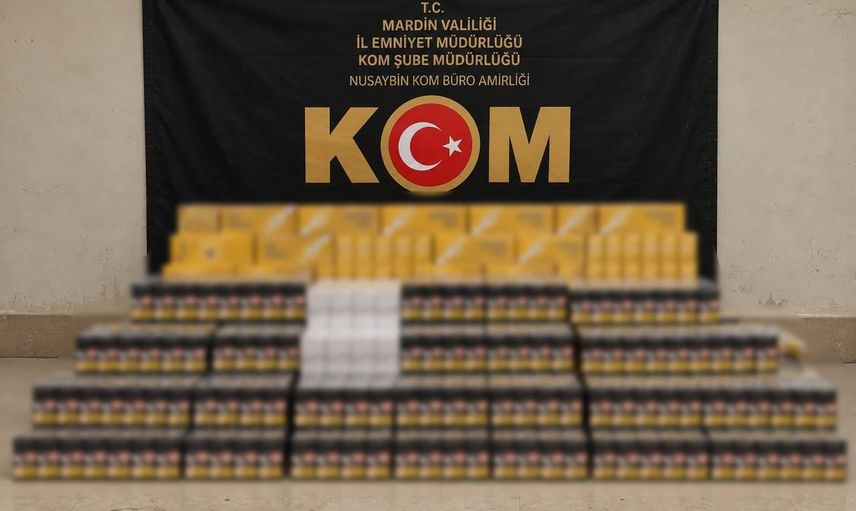 Nusaybin'de durdurulan araçtan 12 bin 520 paket kaçak sigara çıktı