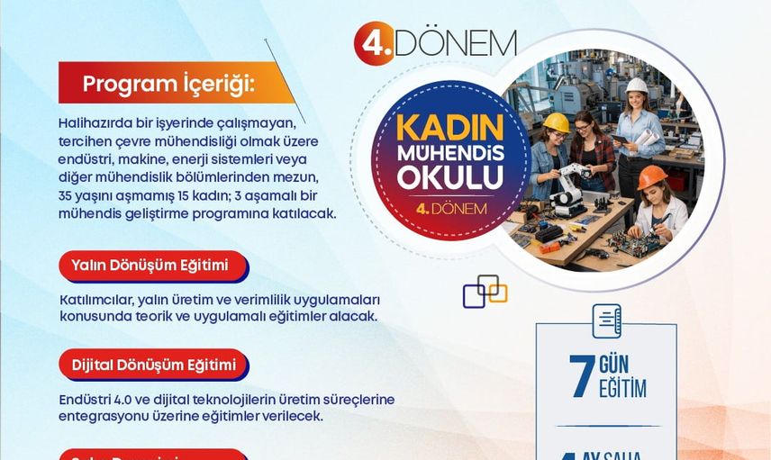 Kadın mühendislere yalın ve dijital dönüşüm fırsatı: OKA 4. dönem başvuruları başladı