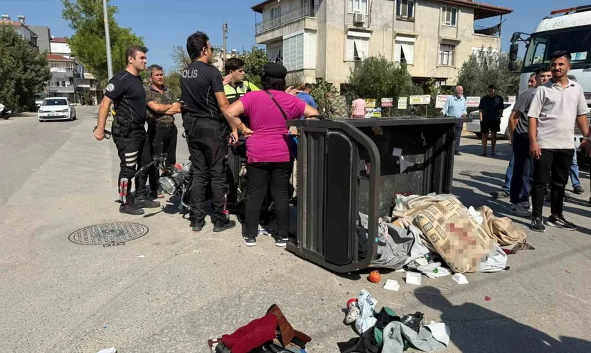 Serik'te kameralara yansıyan kaza: üç tekerlekli bisiklet arkadan çarpıldı