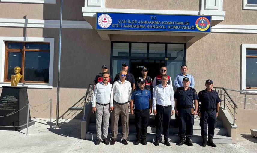 Etili'de yeni jandarma karakolu inşaatı kaymakam ve komutan tarafından yerinde incelendi