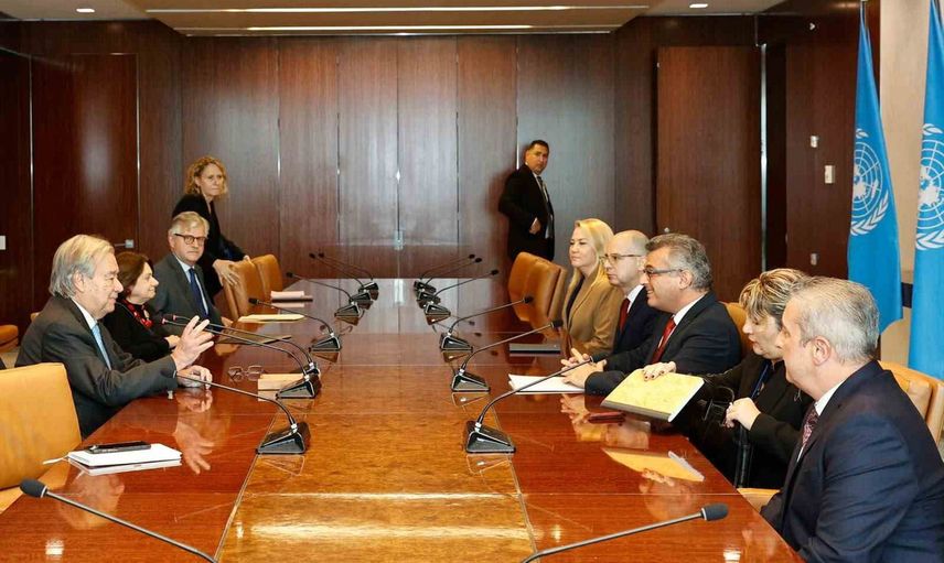 Erhürman New York'ta Guterres ile kibris gündemini görüştü