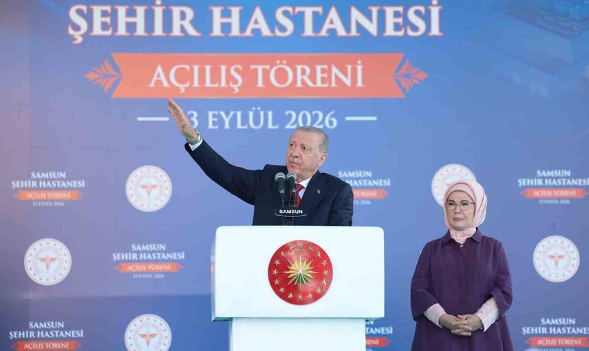 Samsun'da Erdoğan'a coşkulu karşılama