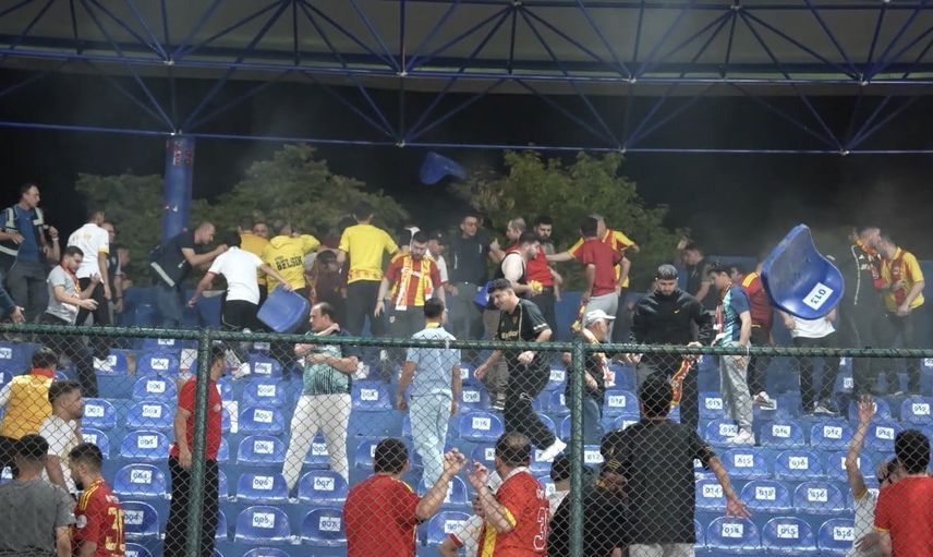 Misafir tribününde koltuk kırımı maç sonrası stadyuma zarar verdi