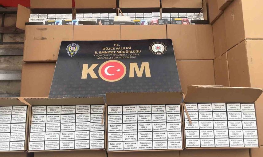 Düzce'de kaçakçılık ağlarına ağır darbe