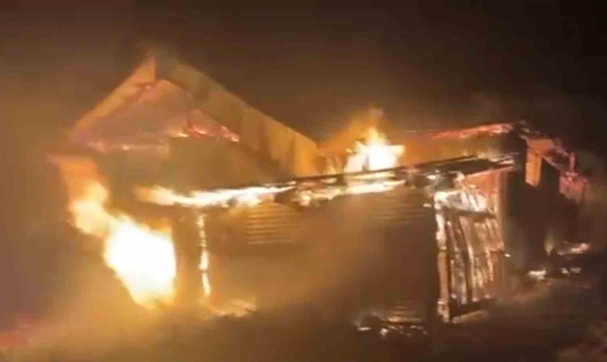 Güzleme yaylası'nda alevler hızla yayıldı: ev, ahır, odunluk ve garaj küle döndü