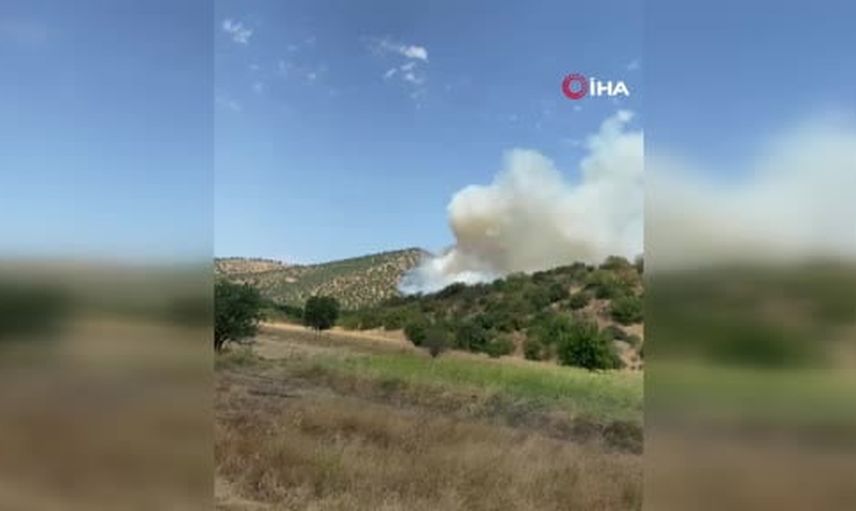 Sındırgı'da alevlere karşı seferberlik: itfaiye ekipleri bölgede