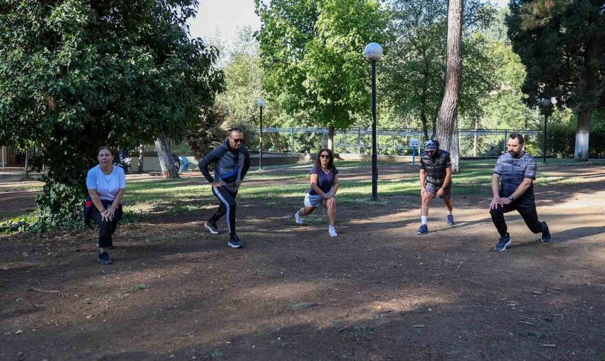 Pınarbaşı'nda sabah sporu Efeler'de sağlıklı yaşamı güçlendiriyor
