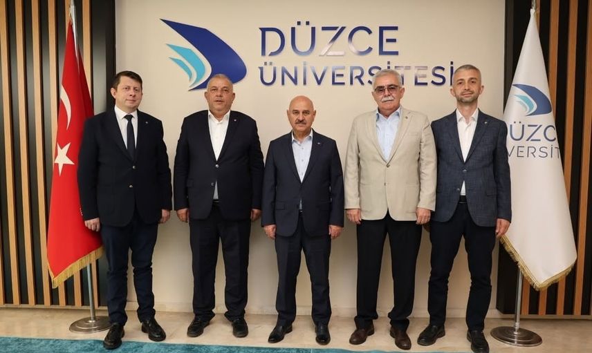 Düzce iş dünyasından rektör Sözbir'e yeni görevinde destek ziyareti