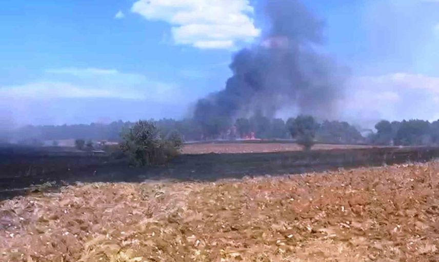 Emet'te orman yangını karadan ve havadan müdahaleyle kontrol altına alındı