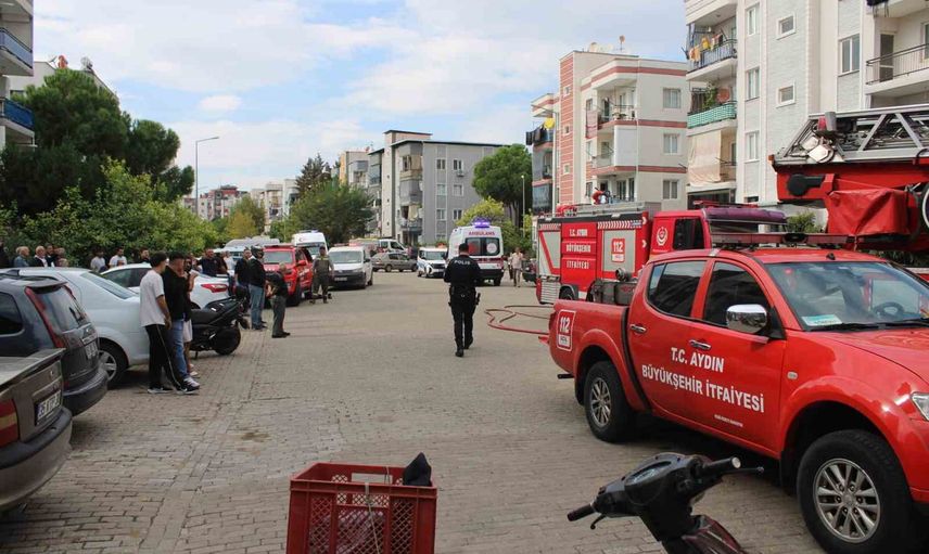 Tüp parlamasıyla alevlenen ev itfaiyenin müdahalesiyle söndürüldü