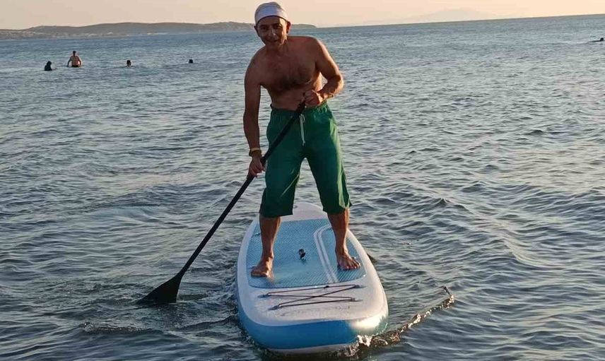 Ören sahili'nde yeni rota: ayakta kürek sörfü tutkuya dönüştü