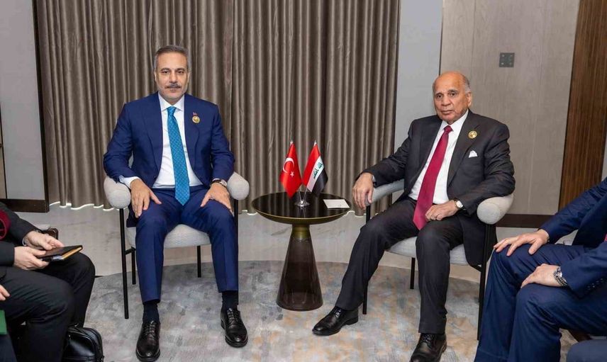 Bağdat'ta diplomatik görüşme: Hakan Fidan ile Fuad Hüseyin bir araya geldi