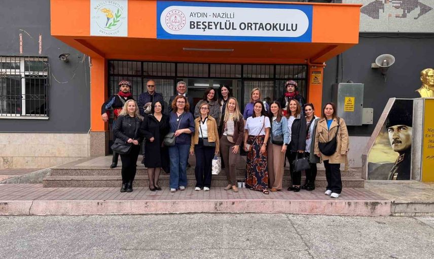 Nazilli'de öğretmen heyeti çevre projesi için ilçe milli eğitim müdürünü ziyaret etti