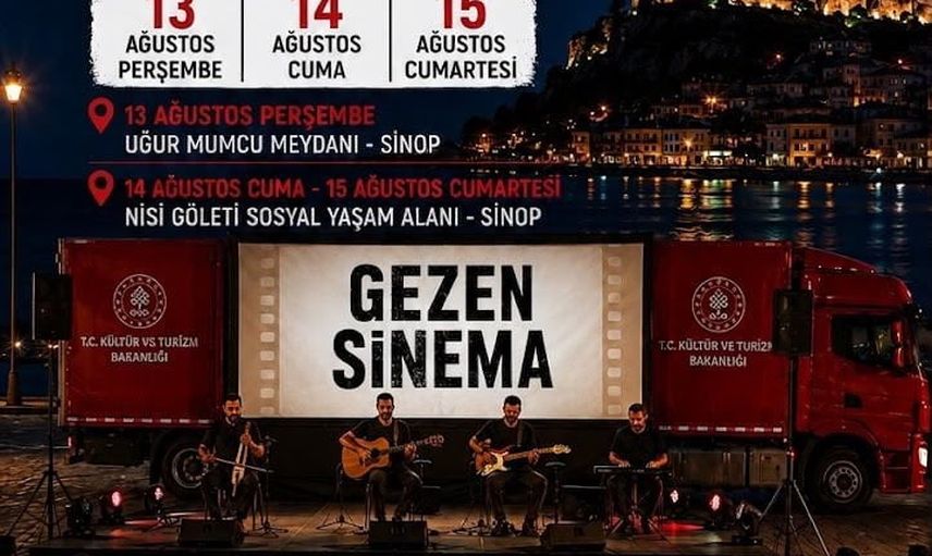 Sinoplular açık havada müzik ve sinemanın keyfini çıkaracak