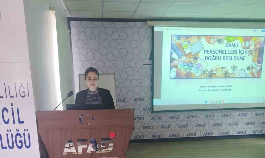 Erzurum'da kamu çalışanlarına yönelik sağlıklı yaşam ve spor eğitimi