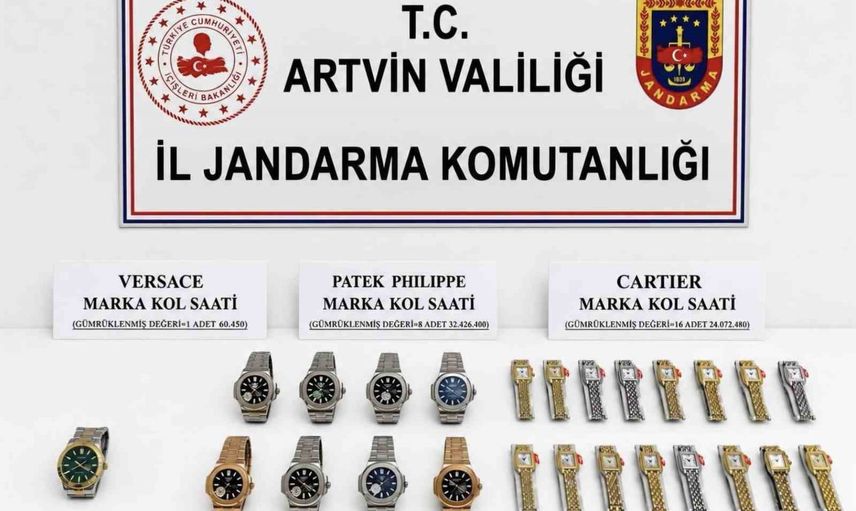 Gürcistan'dan gelen çantada 56 milyonluk lüks saatler gümrüğe takıldı