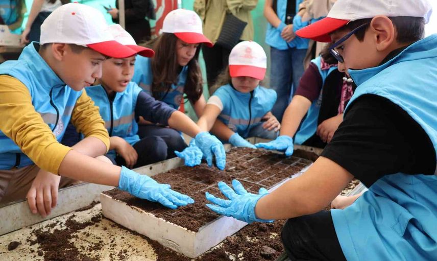 Erzurum'da çocuklar üretimden pazara iklim bilinciyle tanıştı