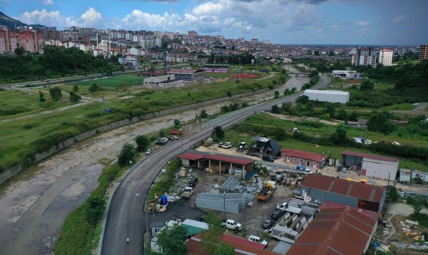 Ordu'da ağır tonaj trafiğine alternatif sunan sıcak asfalt çalışması