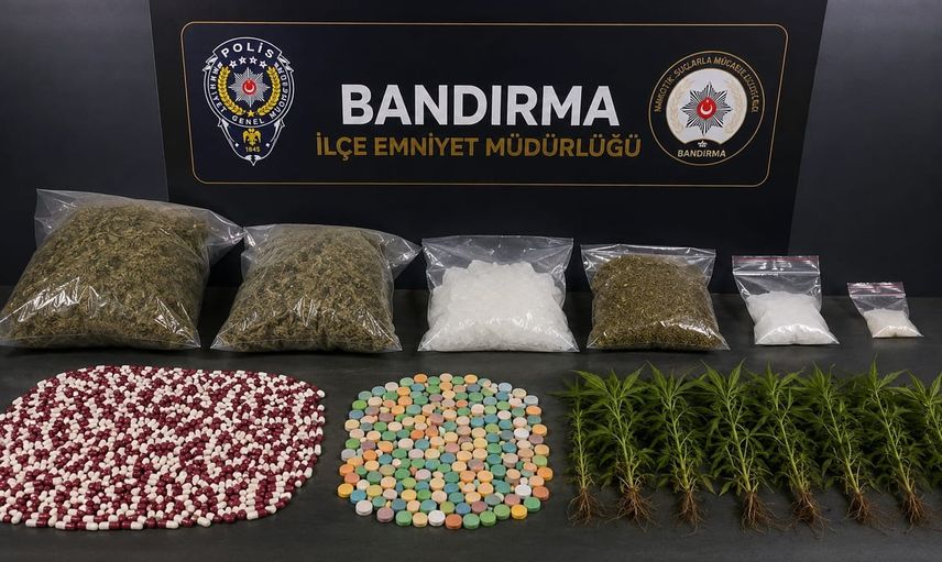 Bandırma'da sekiz ayda 21 kiloyu aşan uyuşturucu ele geçirildi