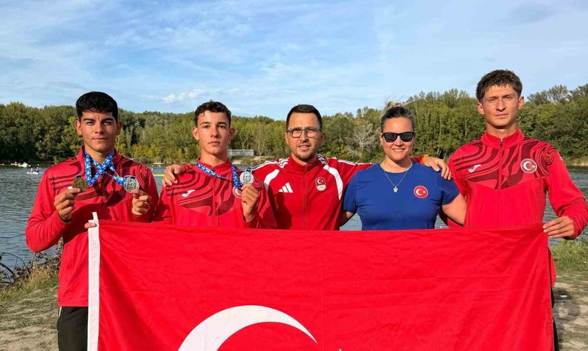 Köyceğiz'in genç kanocuları Bratislava'da kürsüye çıktı
