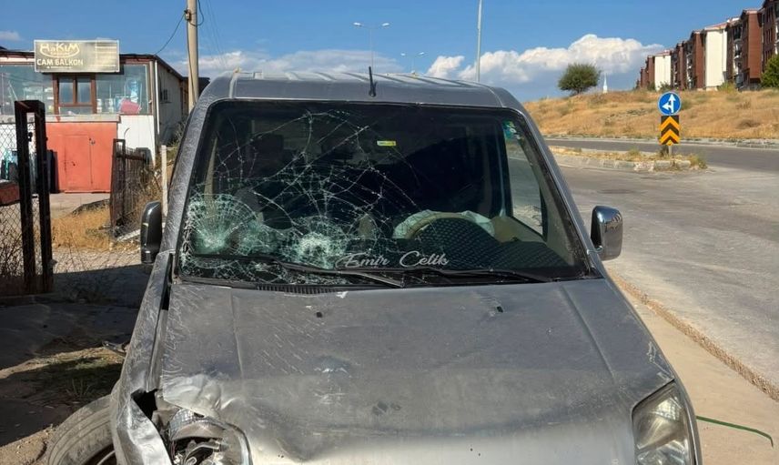 Elazığ'da kaldırıma çarpan hafif ticari araçta 1 kişi yaralandı