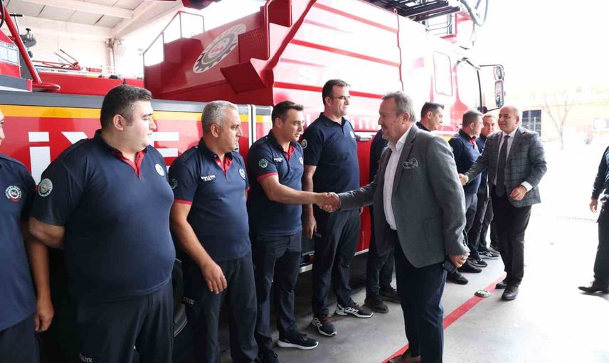 Denizli OSB'den itfaiyeye minnettarlık ziyareti