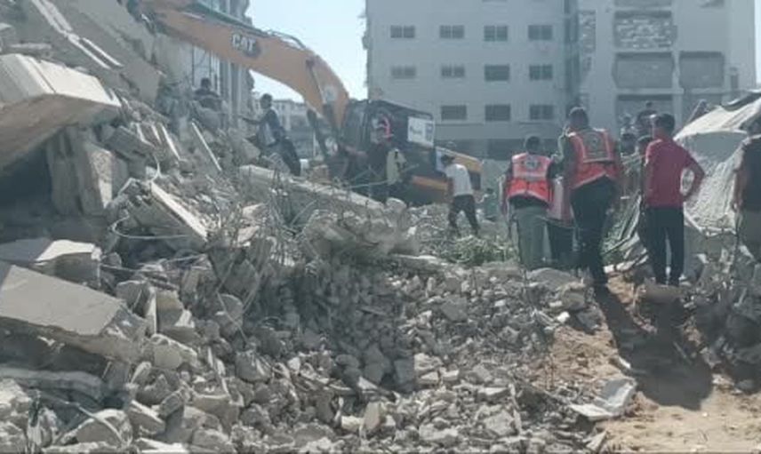 Enkazda bekleyiş: Gazze’de çöken Al-Saada binasında can kaybı 21’e yükseldi