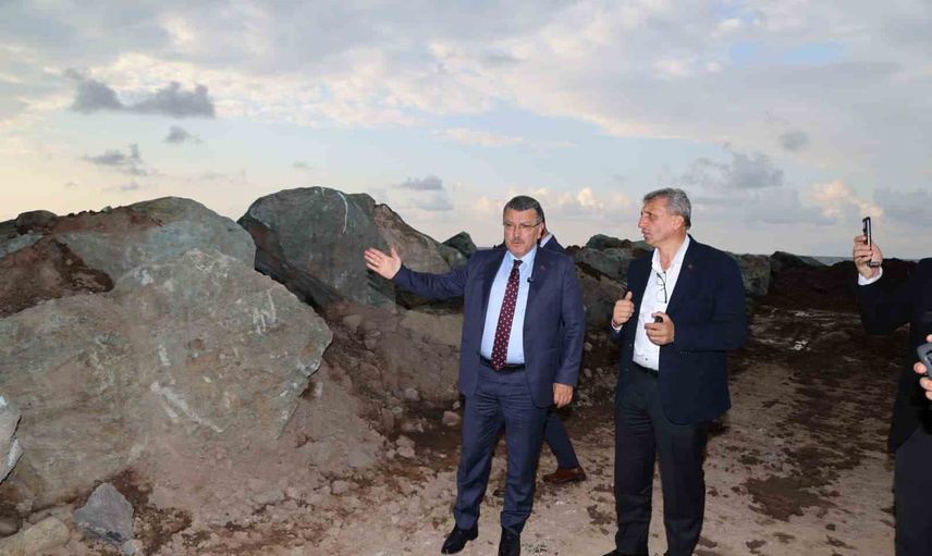 Arsin yatırım adası sahasına yatırım için hazırlık: tahkimat başladı