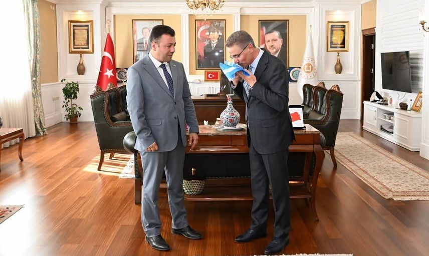Türkmeneli heyetinden Vali Baruş'a ziyaret