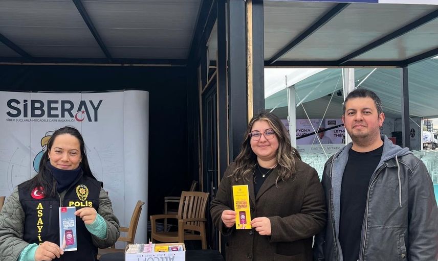 GastroAfyon'da emniyetten siber suçlar ve acil çağrı bilgilendirmesi